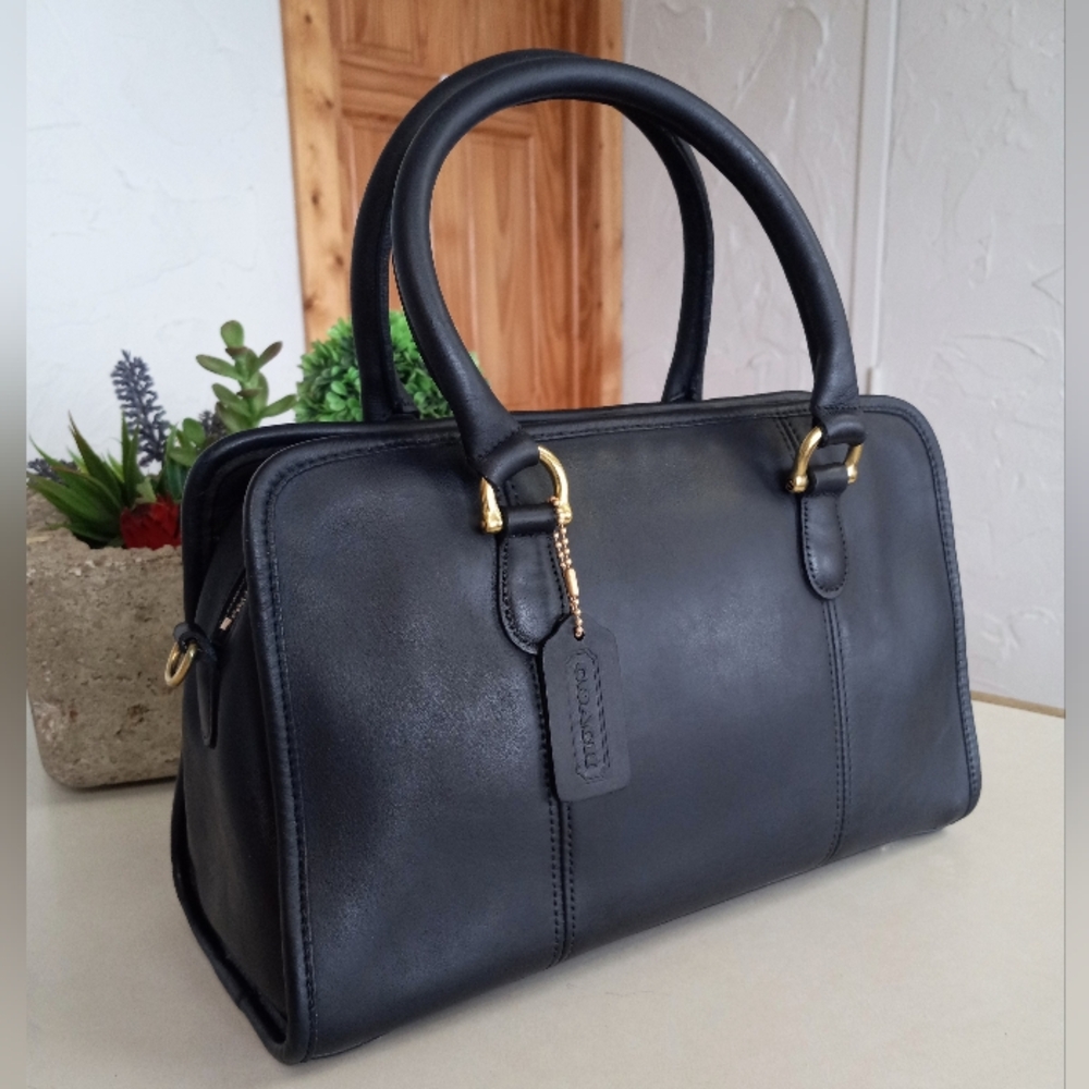 Coach Vintage Beaumont Satchel/Crossbody #9871, Navy Blue - Picture 11 of 16